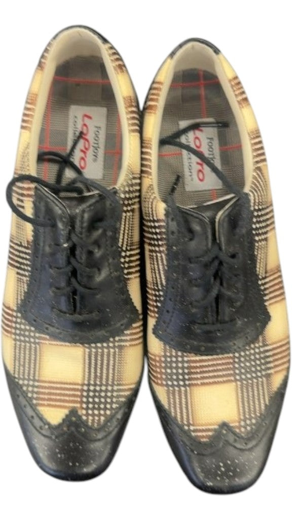 FootJoy Golf Shoes LoPro Collection Plaid Wingtip Good Condition 7.5W