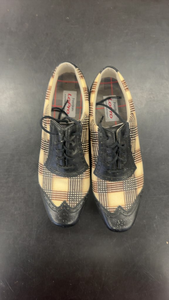 FootJoy Golf Shoes LoPro Collection Plaid Wingtip Good Condition 7.5W