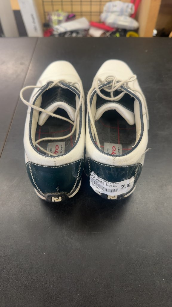 FootJoy Golf Shoes LoPro Collection White Navy 7.5W