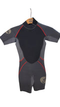 Gill Junior Shorty Wetsuit Black/Grey/Red Good Condition JR