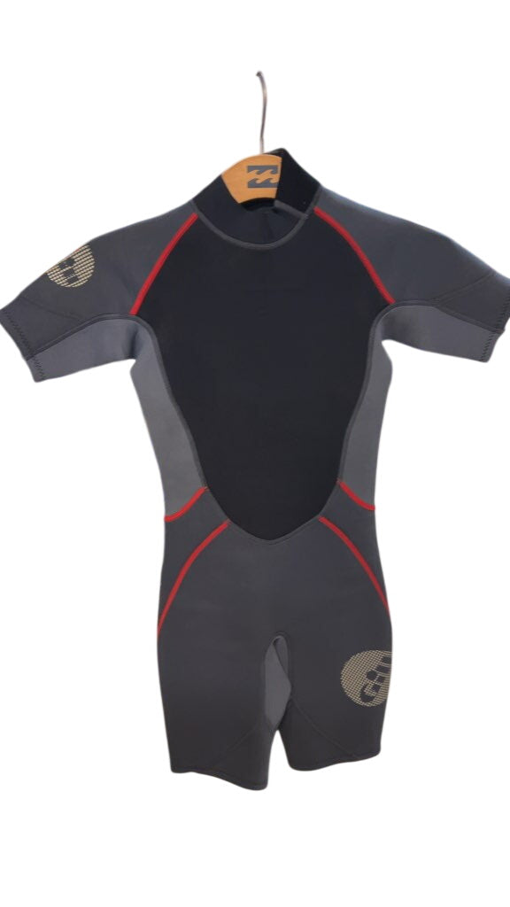 Gill Junior Shorty Wetsuit Black/Grey/Red Good Condition JR