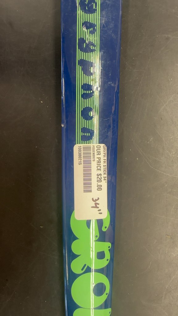 Gryphon Field Hockey Stick Grom Blue/Green Used 34"