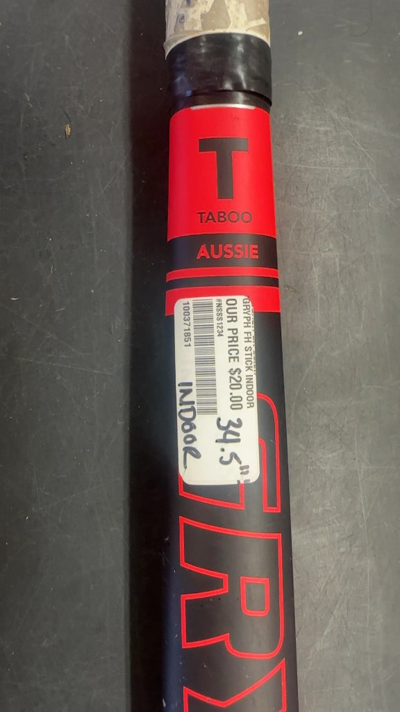 Gryphon Indoor Field Hockey Stick Taboo Aussie Used 34.5"