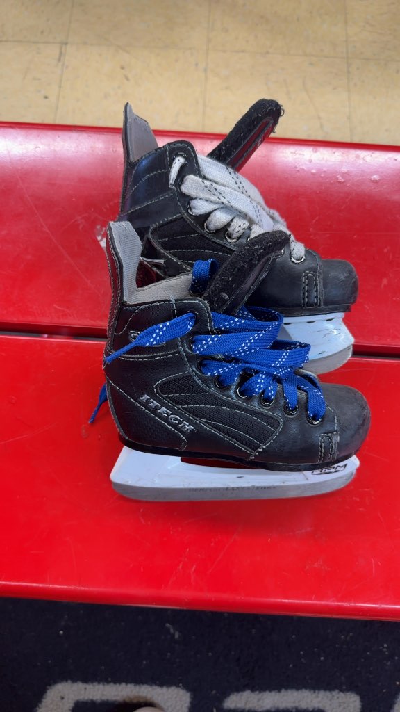Itech Ice Skates RPM Youth Black Used Size 11Y