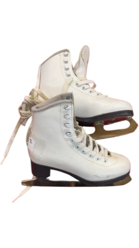 Jackson Glacier 350 Figure Skates White Used Size 2