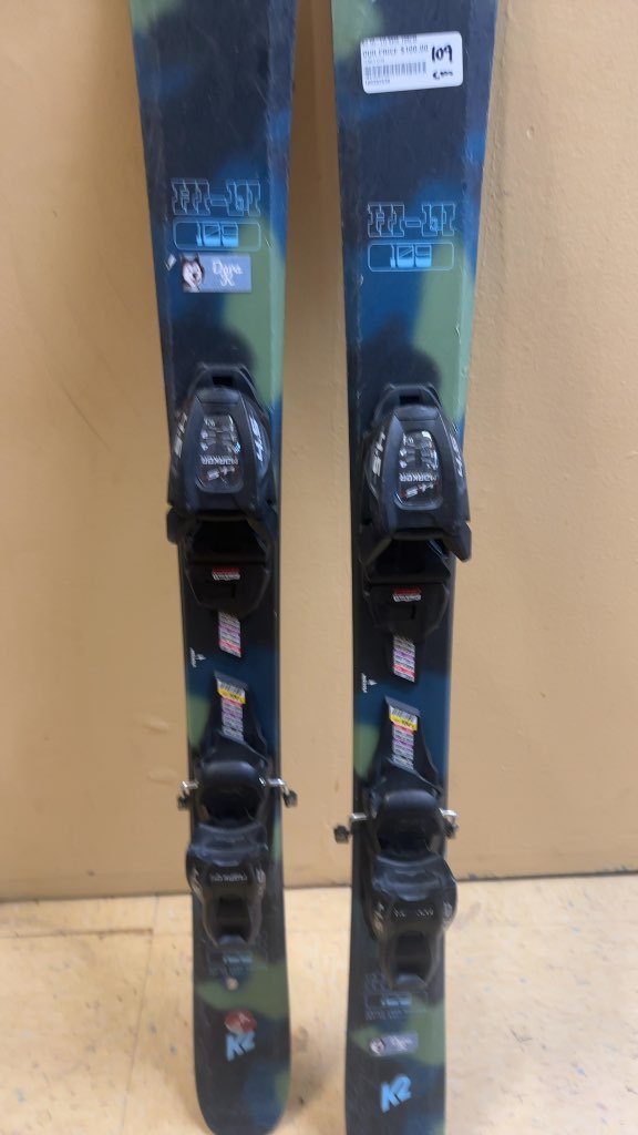 K2 Hi-Lo Junior Skis with Marker Bindings Used 109 cm