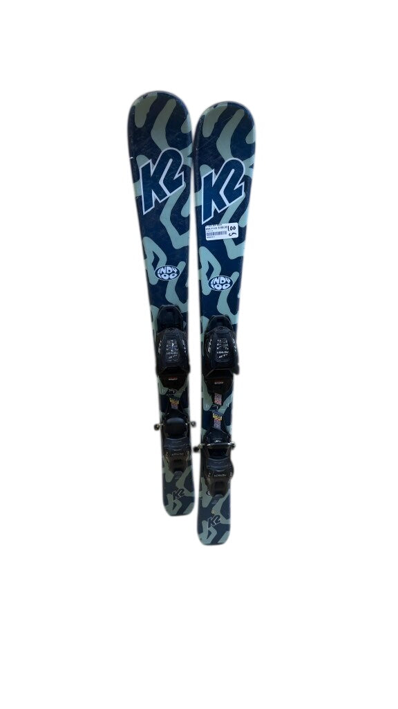 K2 Indy 100 Junior Skis Used 100cm