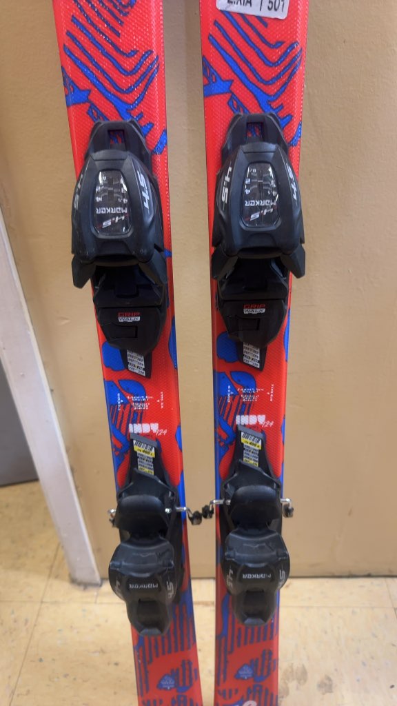 K2 Indy Junior Skis with Marker 4.5 Bindings Used 124cm
