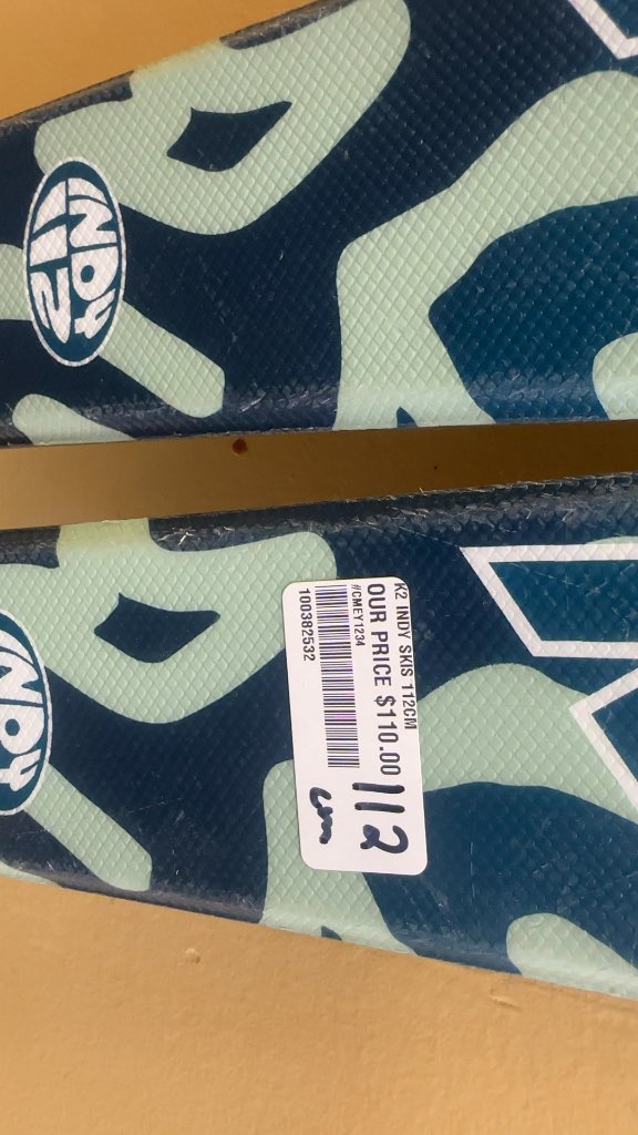 K2 Indy Skis with Marker 4.5 Bindings Used 112cm