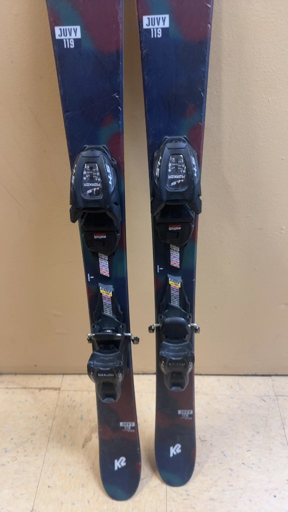 K2 Juvy Junior Skis with Marker Bindings Used 119cm