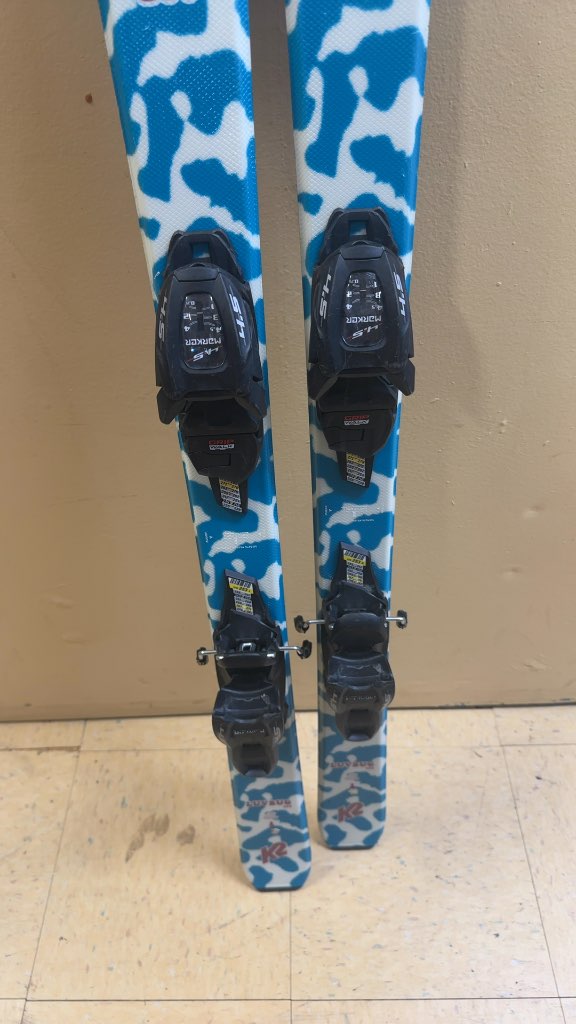 K2 Luv Bug Junior Skis with Marker 4.5 Bindings Used 129cm