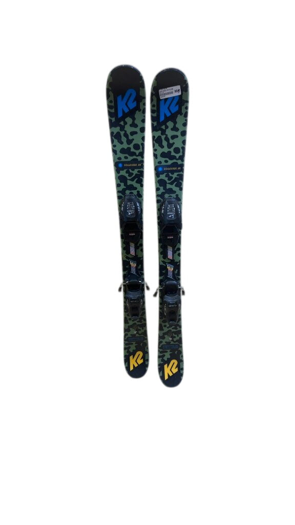 K2 Poacher Jr Skis with Marker 4.5 Bindings Used 109 cm