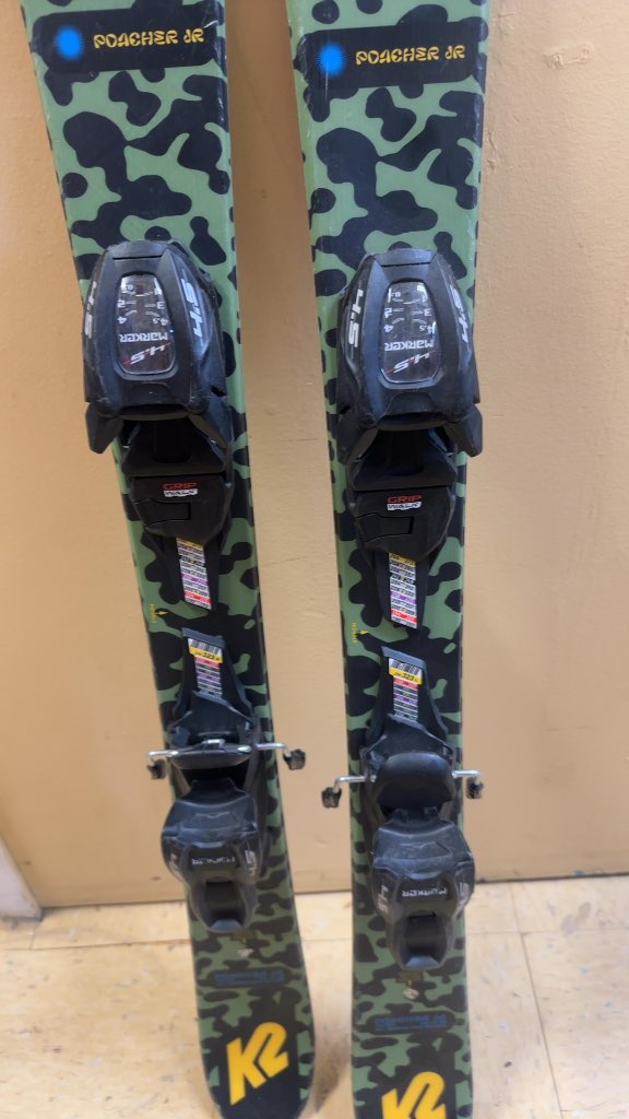K2 Poacher Jr Skis with Marker 4.5 Bindings Used 109 cm