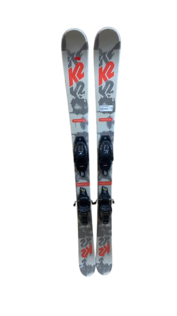 K2 Poacher Jr Skis with Marker 4.5 Bindings Used 129cm