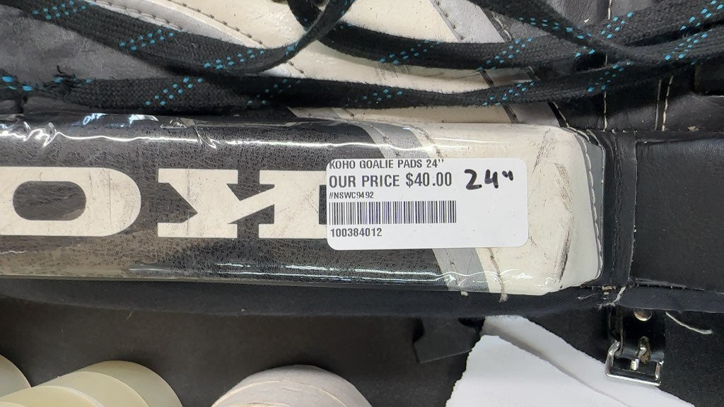KOHO Goalie Pads 24" Black/White Used