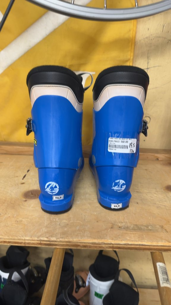Lange Kids Ski Boots RSJ 50 Blue Used Size 19.5