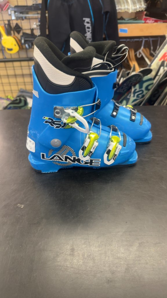 Lange RSJ 50 Junior Ski Boots Blue Used Size 19.5