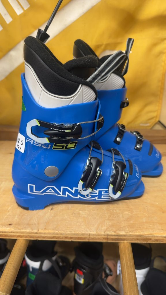 Lange RSJ 50 Kids Ski Boots Blue Used Size 18.5