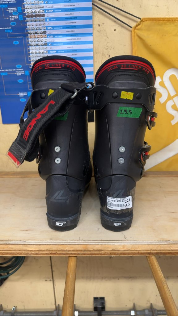 Lange Ski Boots LX 120 HV Black very Good Condition Size 25.5