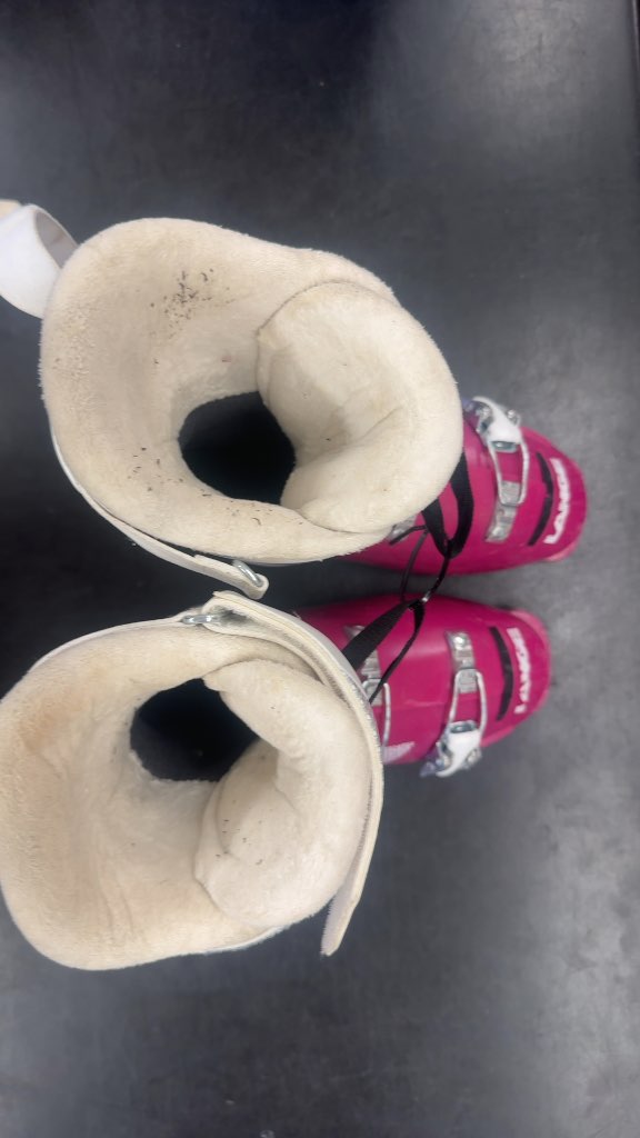 Lange Starlet 60 Ski Boots Pink/White Used Size 24.5