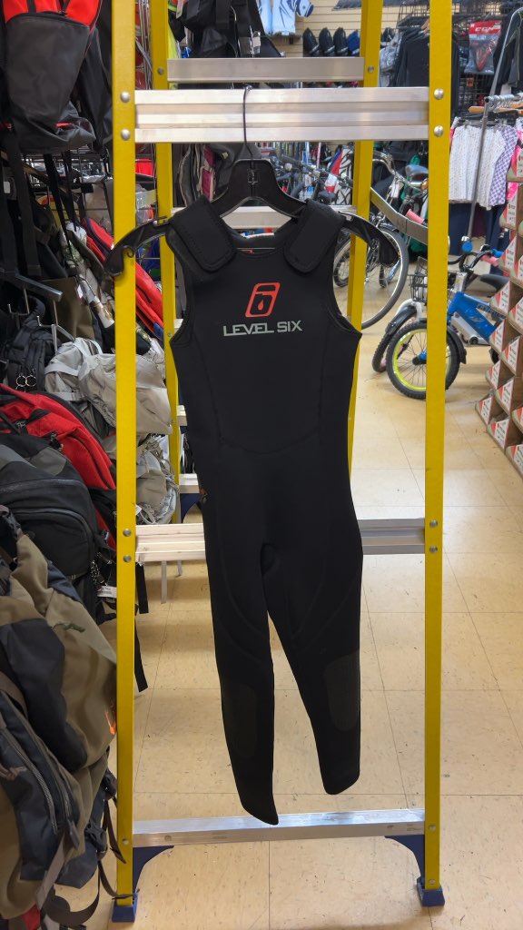 Level Six Youth Farmer John Wetsuit Black Size 8