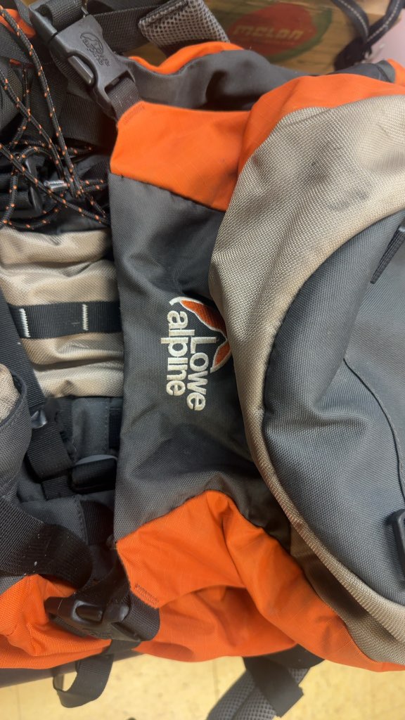 Lowe Alpine APS 7 Hiking Backpack Orange/Grey Used
