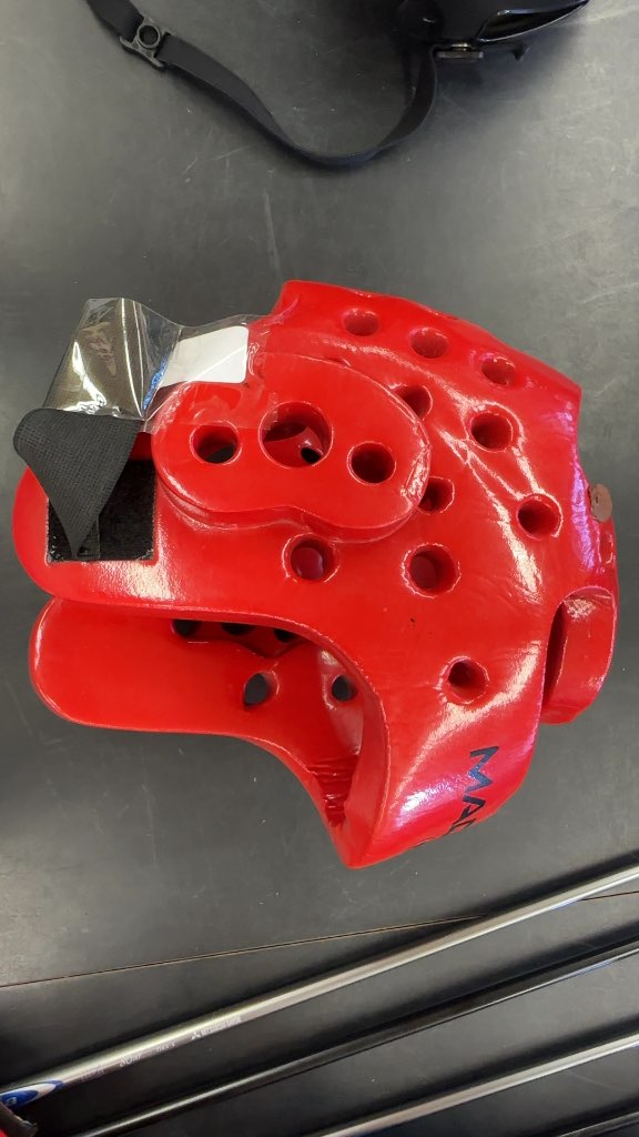 Macho Martial Arts Sparring Headgear Red Used