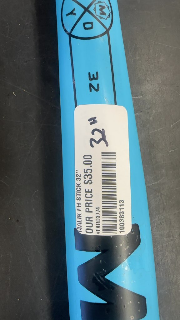 Malik Field Hockey Stick Blue/Black Used 32"