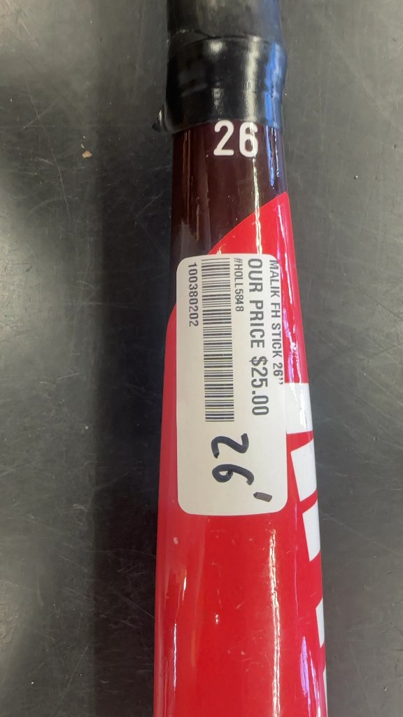 Malik Field Hockey Stick Slam Red Used 26"