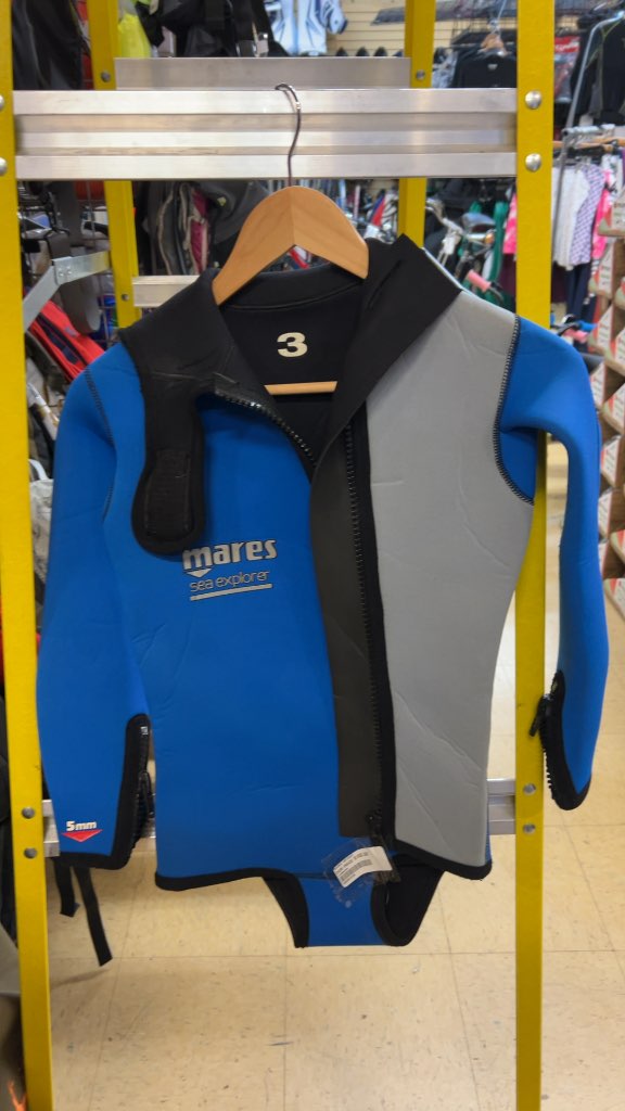 Mares Sea Explorer 5mm Hooded Wetsuit Jacket Used Size 3
