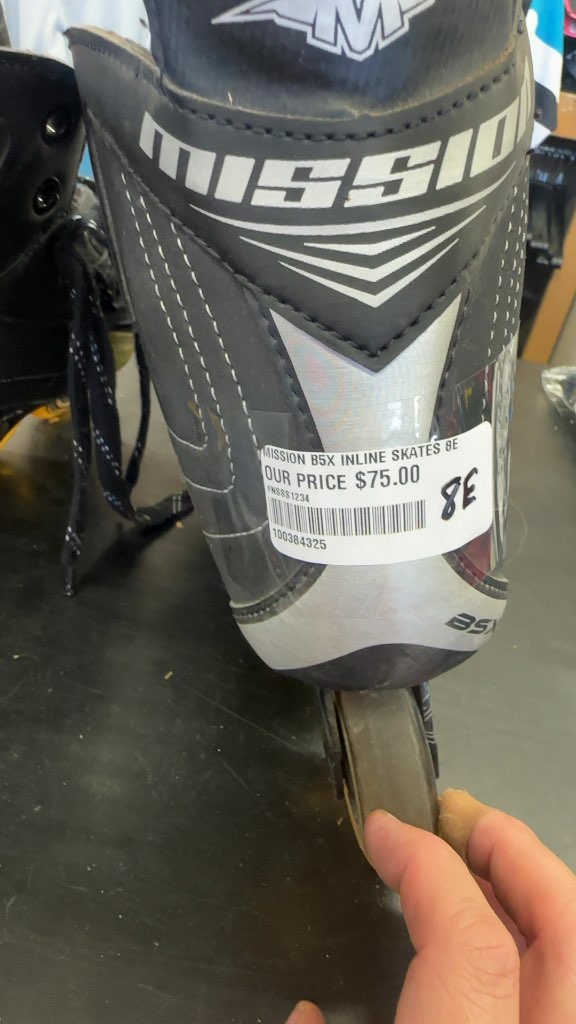 Mission BSX Inline Roller Hockey Skates - Size 8E