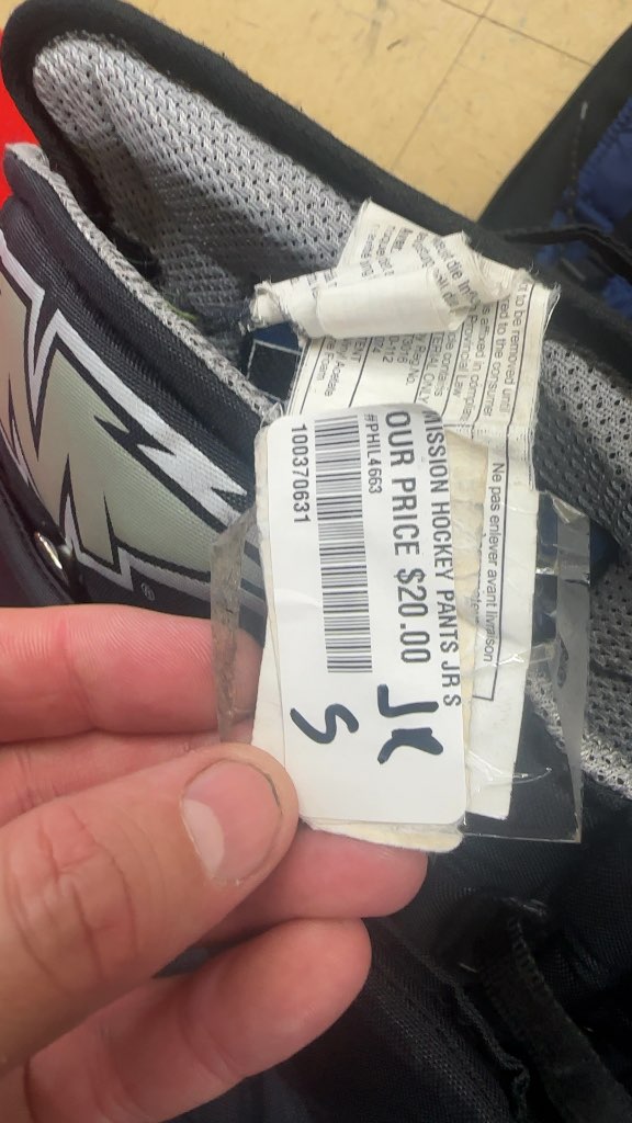Mission Hockey Pants L3 Pure Junior Used JR Small
