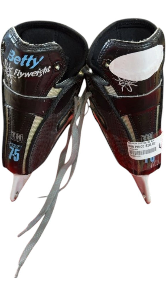 Mission Hockey Skates Betty Flyweight Used Size 4.5