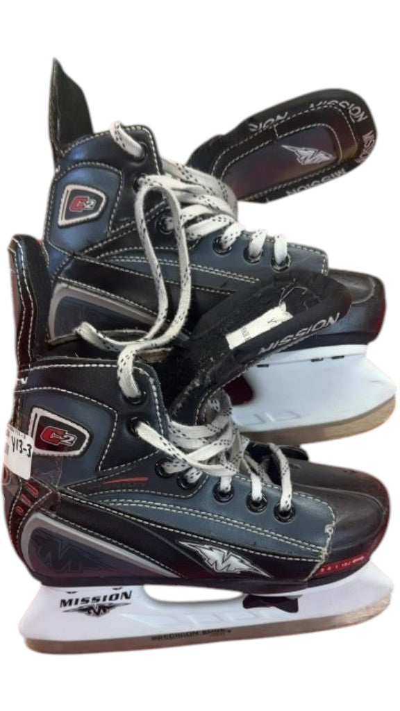 Mission Hockey Skates G2 Adjustable Used Youth Size Y13-3