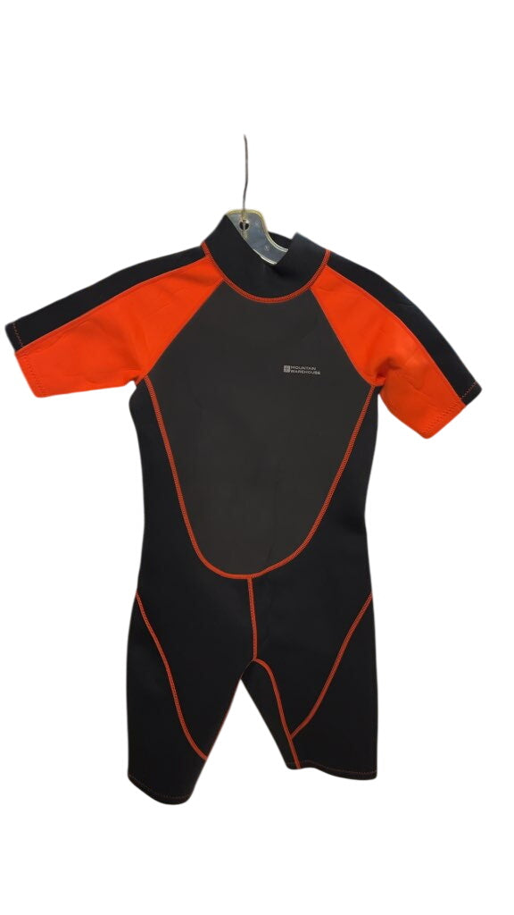 Mountain Warehouse Kids Shorty Wetsuit Black/Orange Good Condition Size 13