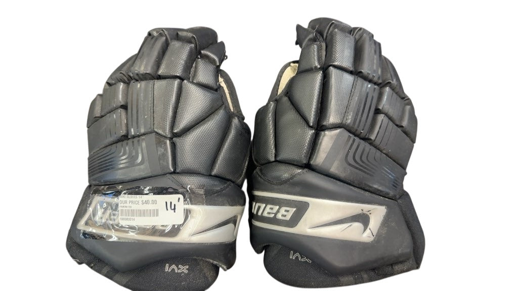 Nike Bauer Vapor XVI Hockey Gloves Used 14" Black