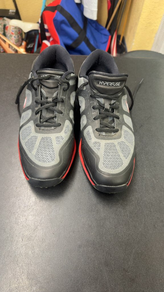 Nike Golf Shoes Hyperfuse Black Grey Red Size 9.5