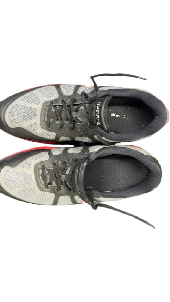 Nike Golf Shoes Hyperfuse Black Grey Red Size 9.5
