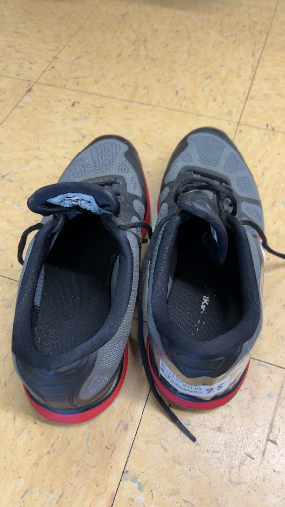 Nike Golf Shoes Hyperfuse Grey Black Red Good Condition Size 9.5