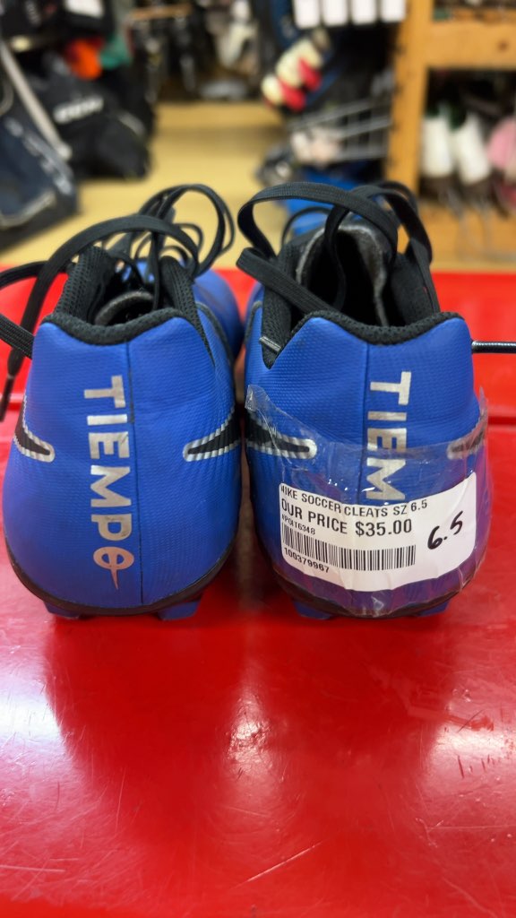 Nike Soccer Cleats Tiempo Blue Used Size 6.5