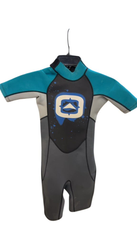Outbound Junior Shorty Wetsuit Grey/Teal Size 8