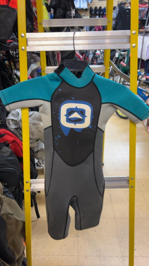 Outbound Junior Shorty Wetsuit Grey/Teal Size 8