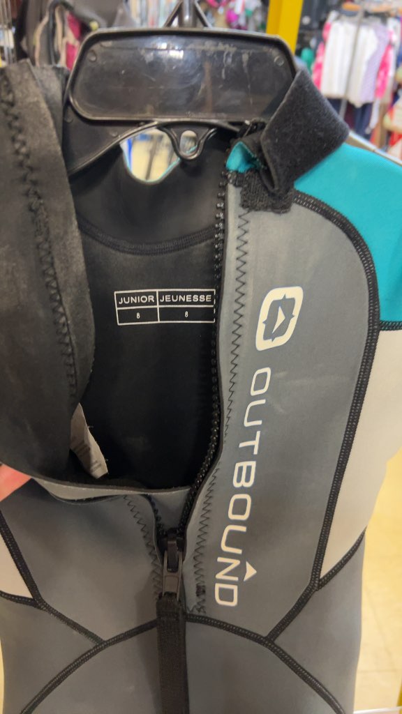 Outbound Junior Shorty Wetsuit Grey/Teal Size 8