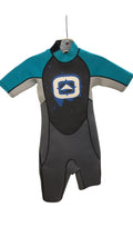 Outbound Youth Shorty Wetsuit Teal/Grey Good Condition Size Y10