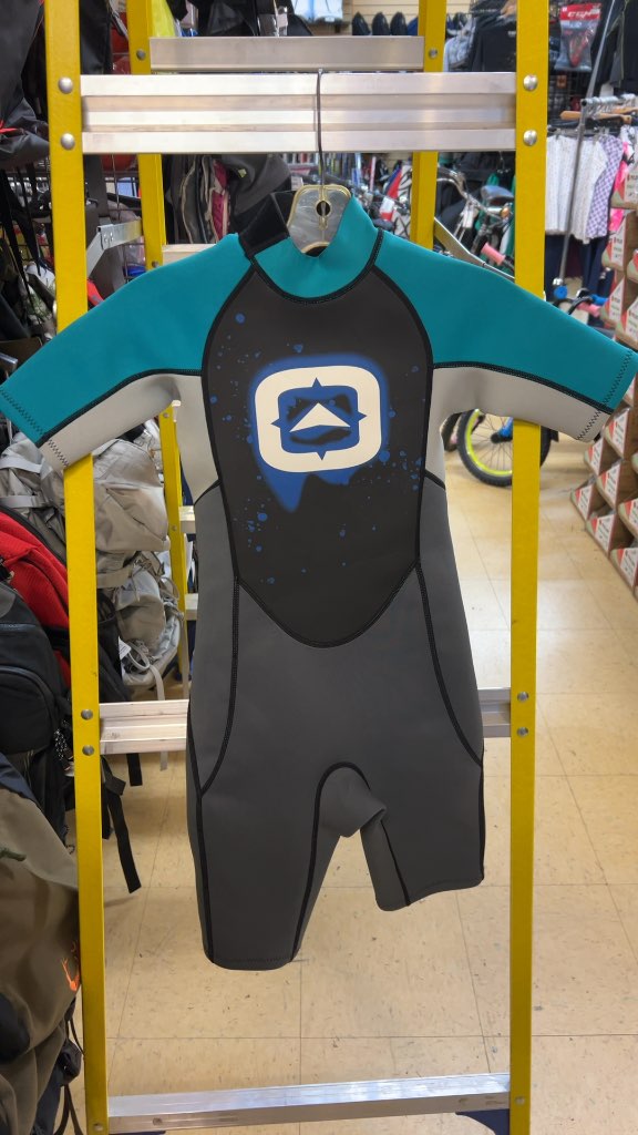 Outbound Youth Shorty Wetsuit Teal/Grey Good Condition Size Y10