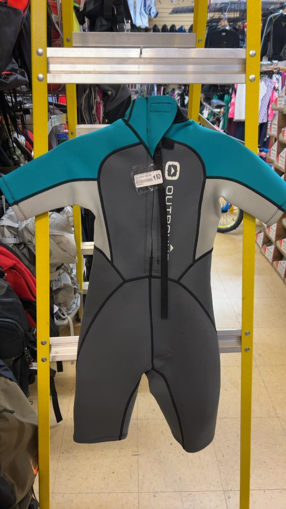 Outbound Youth Shorty Wetsuit Teal/Grey Good Condition Size Y10