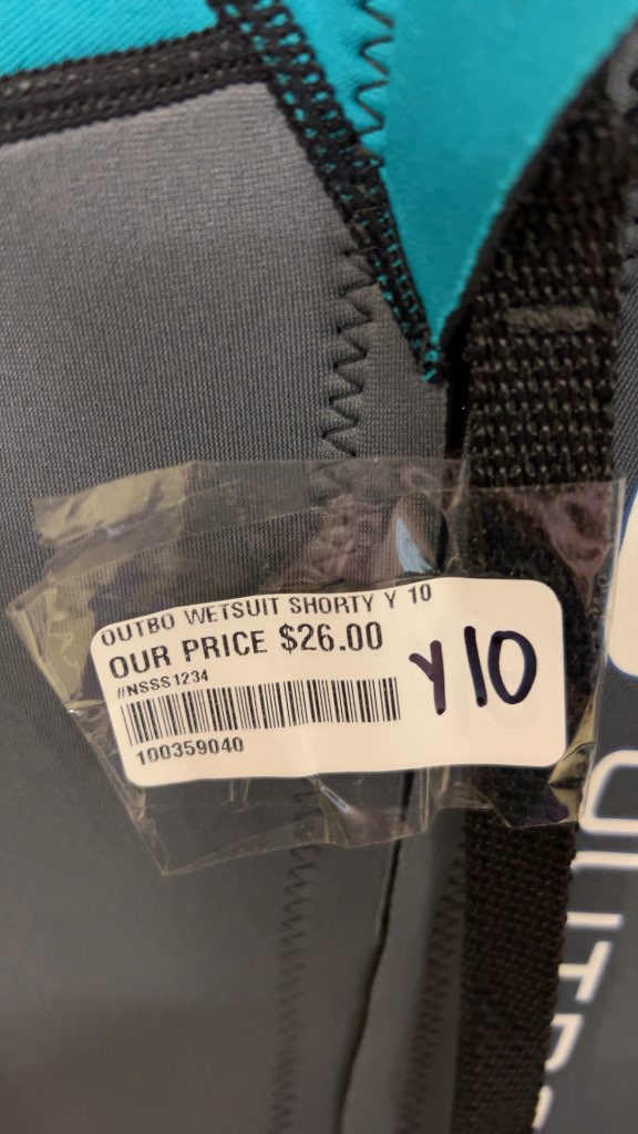 Outbound Youth Shorty Wetsuit Teal/Grey Good Condition Size Y10