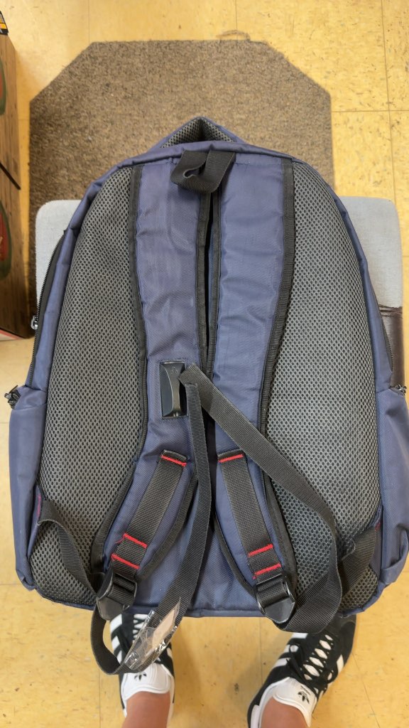 Pierre Cardin Backpack Navy Blue Good Condition