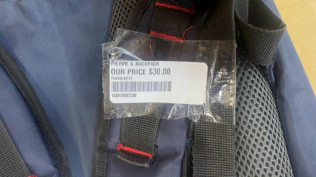 Pierre Cardin Backpack Navy Blue Good Condition