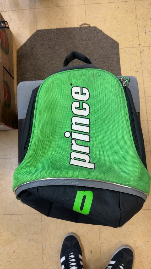 Prince Racket Sports Backpack Green/Black Good Condition